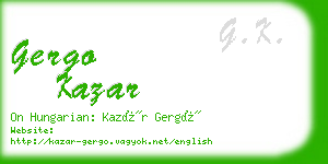 gergo kazar business card